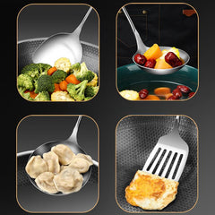 304 Stainless Steel Kitchenware Set - Soup Spoon & Frying Shovel