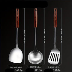 304 Stainless Steel Kitchenware Set - Soup Spoon & Frying Shovel