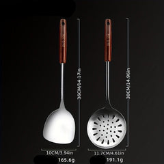 304 Stainless Steel Kitchenware Set - Soup Spoon & Frying Shovel