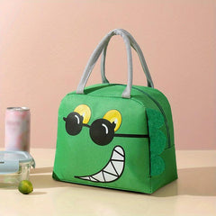 Cartoon Dinosaur Lunch Box Bag Waterproof Thermal Bento Bag