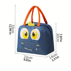 Cartoon Dinosaur Lunch Box Bag Waterproof Thermal Bento Bag