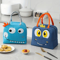 Cartoon Dinosaur Lunch Box Bag Waterproof Thermal Bento Bag