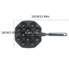 12 Holes Takoyaki Pan Non Stick Cooking Plate for Cake Po