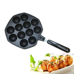 12 Holes Takoyaki Pan Non Stick Cooking Plate for Cake Po