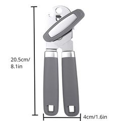 Stainless Steel Manual Can Opener 3-in-1 with Comfortable Handle