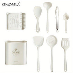 Silicone Kitchen Tools Set with Non Stick Spoon Spatula and Shovel
