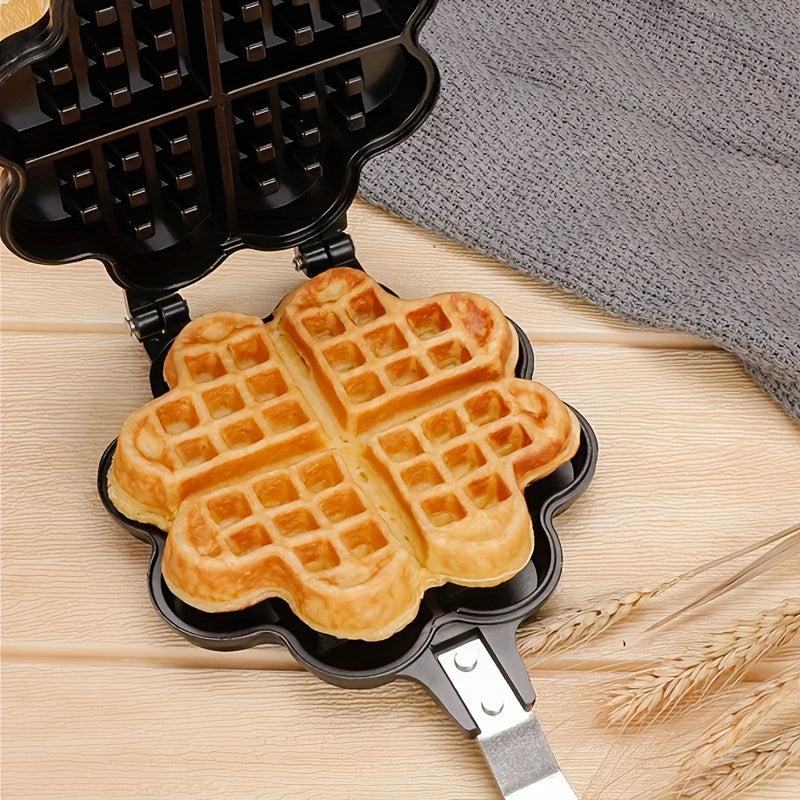 Heart Waffle Baking Pan Double Sided Non Stick Waffle Making Mold