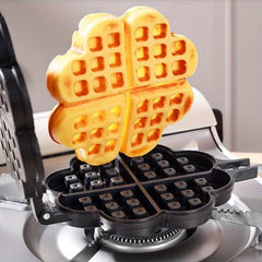 Heart Waffle Baking Pan Double Sided Non Stick Waffle Making Mold
