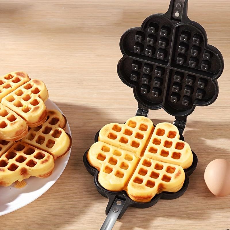 Heart Waffle Baking Pan Double Sided Non Stick Waffle Making Mold