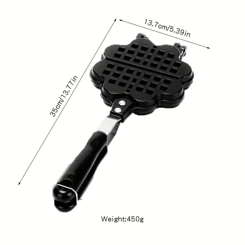 Heart Waffle Baking Pan Double Sided Non Stick Waffle Making Mold