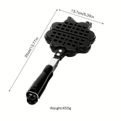 Heart Waffle Baking Pan Double Sided Non Stick Waffle Making Mold