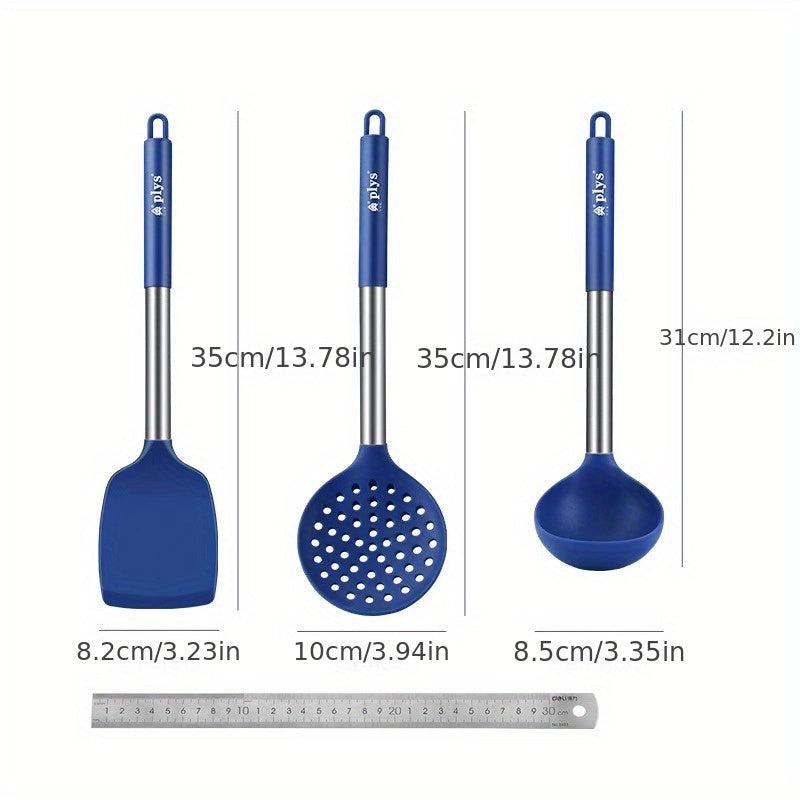 High Temp Resistant Spatula & Silicone Shovel Set w/ Anti Scald Protection