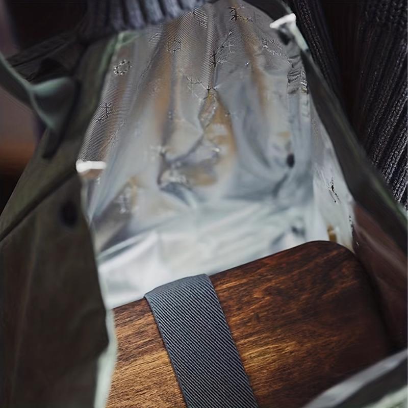 Waterproof Army Green Lunch Box Bag Insulated for Students and Office Workers