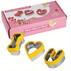 6pcs Christmas Biscuit Cutters Cookie Stamps Plunger Cutter Fondant Molds