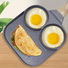 2 in 1 Non Stick Egg Frying Pan with Divided Grill and Handle