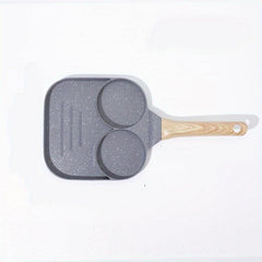 2 in 1 Non Stick Egg Frying Pan with Divided Grill and Handle