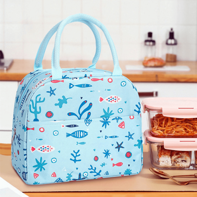 Cartoon Oxford Insulated Lunch Bag Tote Box Organizer Storage