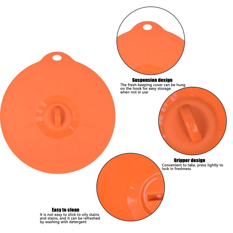 3 Silicone Lids Reusable Covers for Bowls Pots Plates Cups 3 Sizes