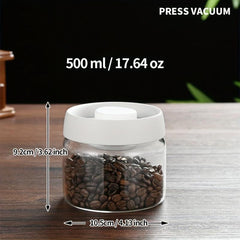 Glass Press Vacuum Seal Kitchen Storage Jar Airtight Containers