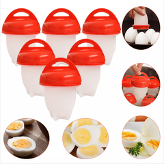 6pcs Non Stick Silicone Egg Cups Hard Boiled Egg Makers