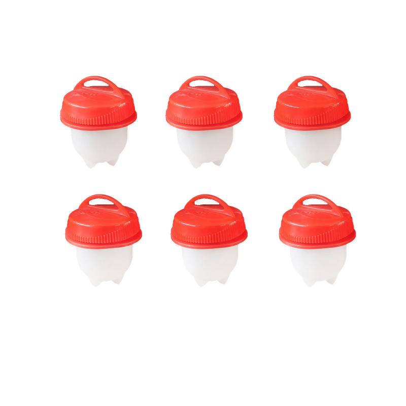 6pcs Non Stick Silicone Egg Cups Hard Boiled Egg Makers