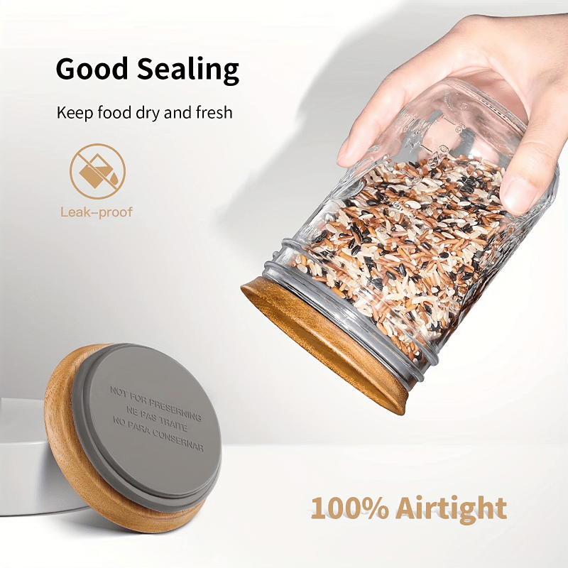 Regular Mouth Mason Jar Lid Wooden Storage Canning Jar Lid Ball Jars Wooden Lid