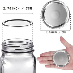 2pcs Stainless Steel Mason Jar Lids Wide Mouth Split type Canning Lids