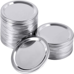 2pcs Stainless Steel Mason Jar Lids Wide Mouth Split type Canning Lids
