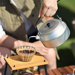 Lightweight Aluminum Camping Kettle for Outdoor Cooking