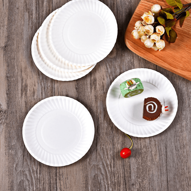 25pcs Disposable Plates Paper Plate 15 24 Cm