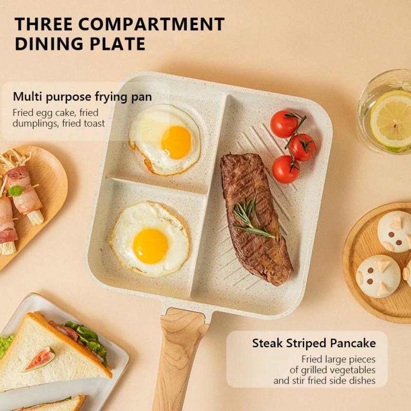 3 Hole Frying Pan Omelet Pan Non-stick Egg Pancake Pan