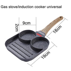 3 Hole Frying Pan Omelet Pan Non-stick Egg Pancake Pan