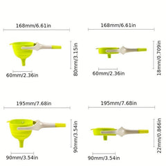 Silicone Collapsible Funnel with Handle for Kitchen Use