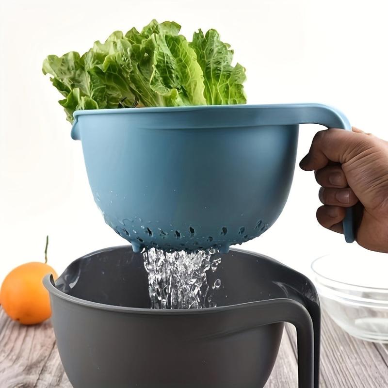 Double Layer Fruit & Vegetable Drain Basket Storage Washer