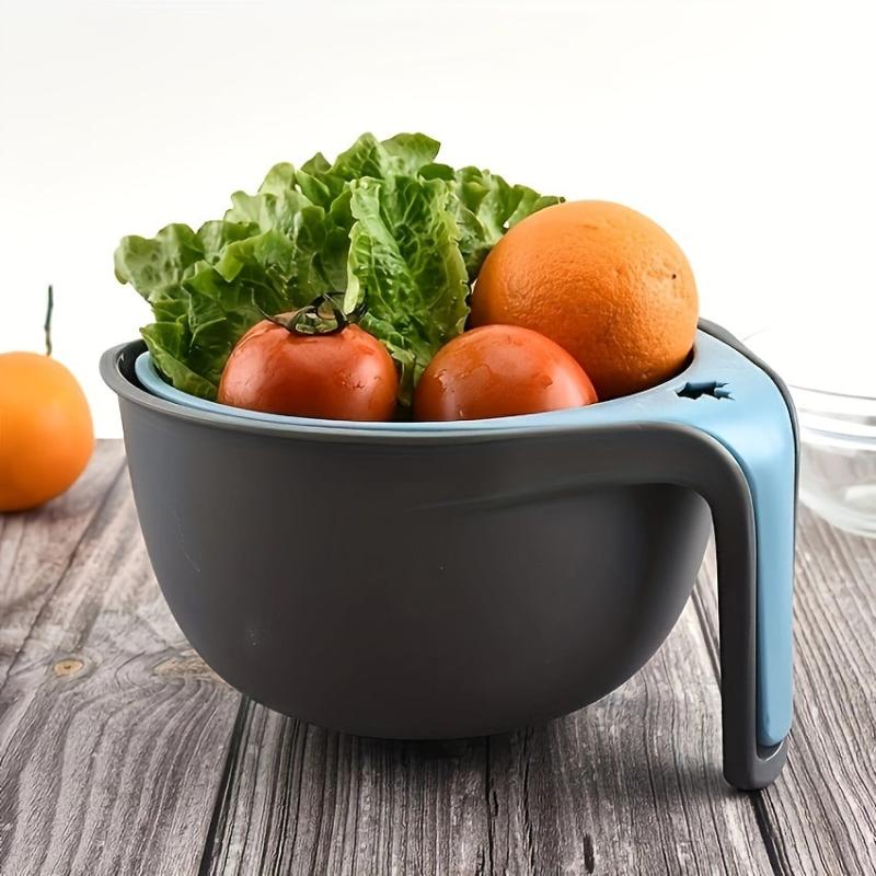 Double Layer Fruit & Vegetable Drain Basket Storage Washer