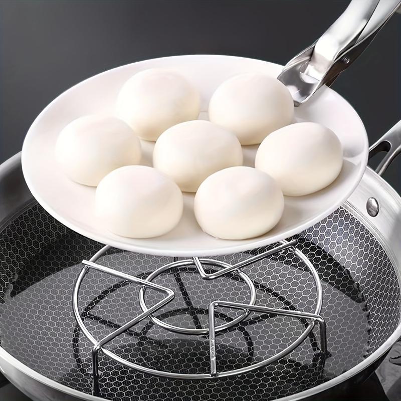 Stainless Steel Steaming Rack Three-legged Pot Rack Round Kitchen Shelf