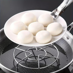 Stainless Steel Steaming Rack Three-legged Pot Rack Round Kitchen Shelf