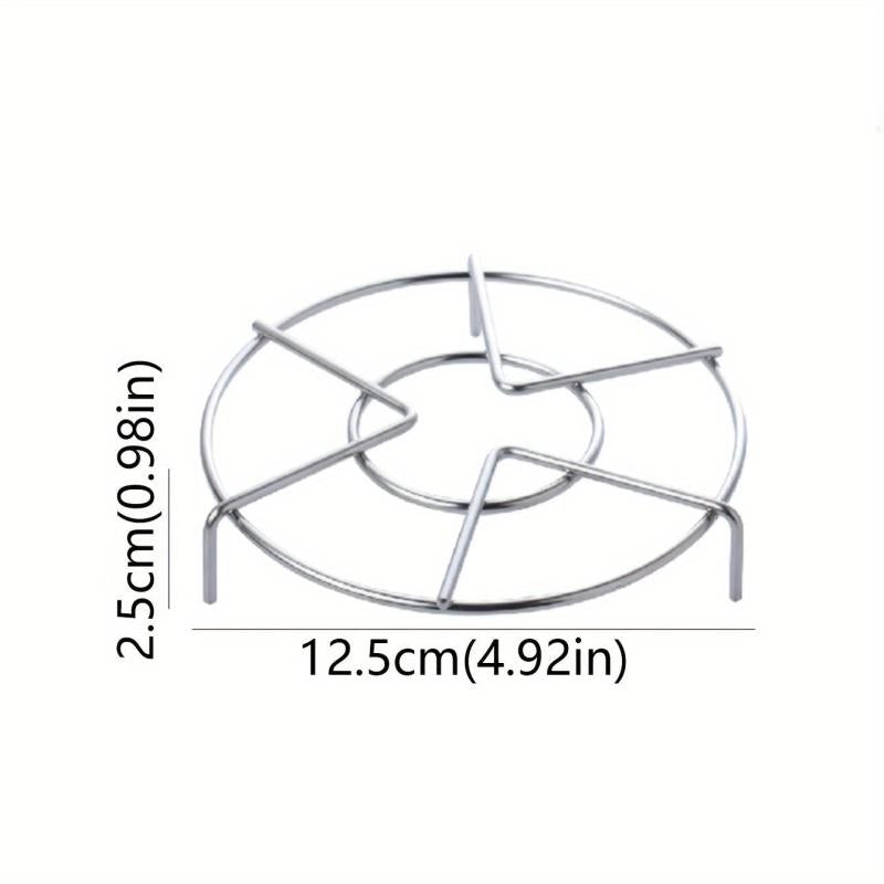 Stainless Steel Steaming Rack Three-legged Pot Rack Round Kitchen Shelf