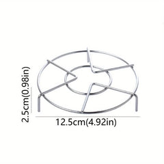 Stainless Steel Steaming Rack Three-legged Pot Rack Round Kitchen Shelf