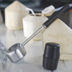 2pcs Coconut Opener Tools Rubber Hammer Young Coconut Tool Set