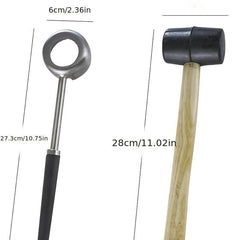 2pcs Coconut Opener Tools Rubber Hammer Young Coconut Tool Set