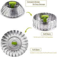 Stainless Steel Vegetable Steamer Basket for Veggie Fish Seafood Cooking