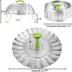 Stainless Steel Vegetable Steamer Basket for Veggie Fish Seafood Cooking
