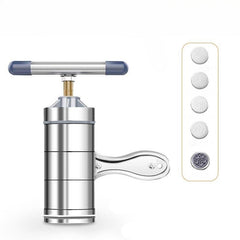 Small Stainless Steel Pasta Maker with 5 Noodle Moulds
