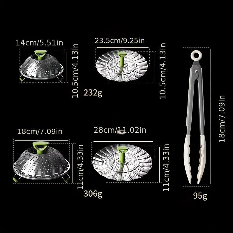 1pc Folding Steamer Basket Fong Tong Strainer