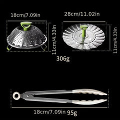 1pc Folding Steamer Basket Fong Tong Strainer