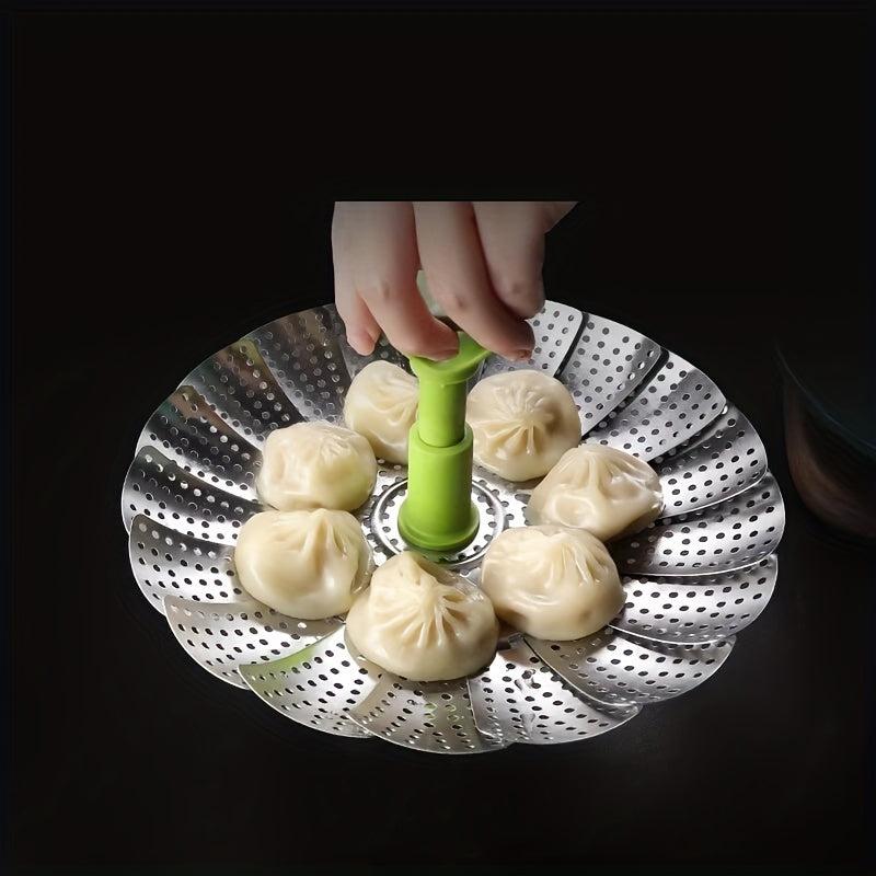 1pc Folding Steamer Basket Fong Tong Strainer