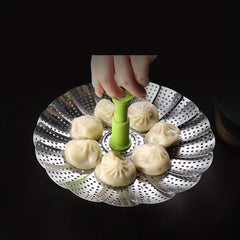 1pc Folding Steamer Basket Fong Tong Strainer