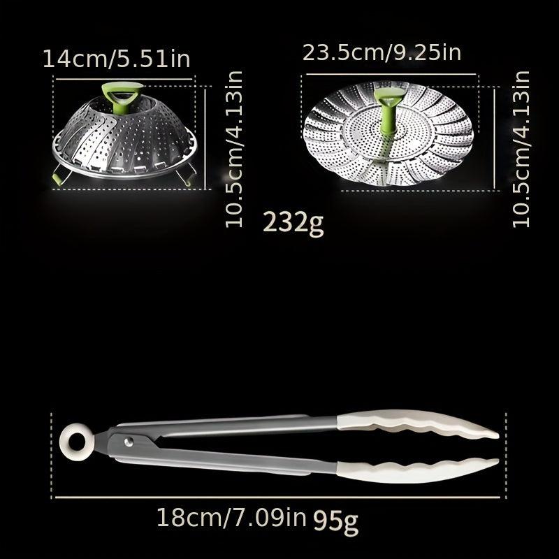 1pc Folding Steamer Basket Fong Tong Strainer