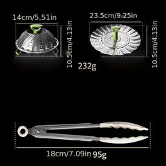 1pc Folding Steamer Basket Fong Tong Strainer